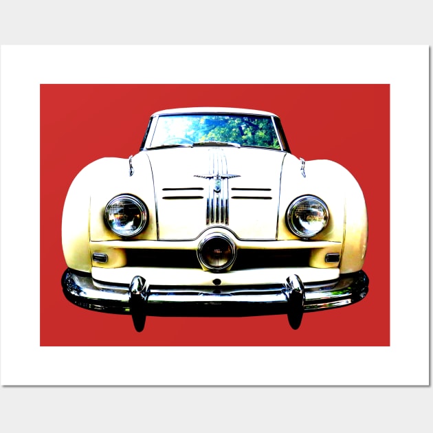 Austin A90 Atlantic 1950s classic car high contrast Wall Art by soitwouldseem